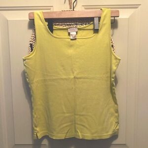VINTAGE Charterusse Square Neck 100% Cotton Sleeveless Tank Top Women's Size M
